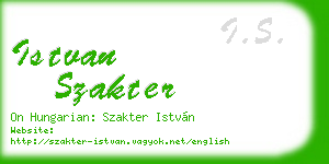 istvan szakter business card